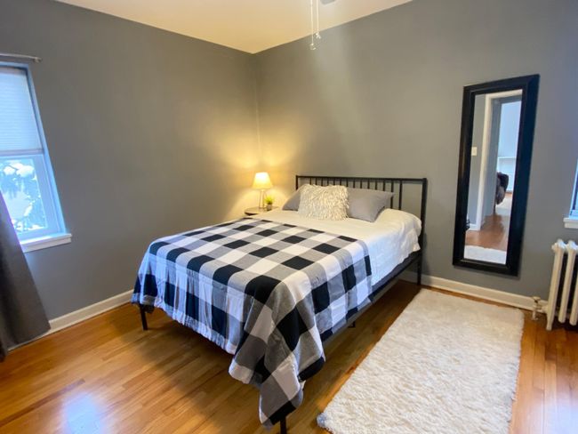 Queen size bedframe, mirror and rug will be included in the sale. | Image 24