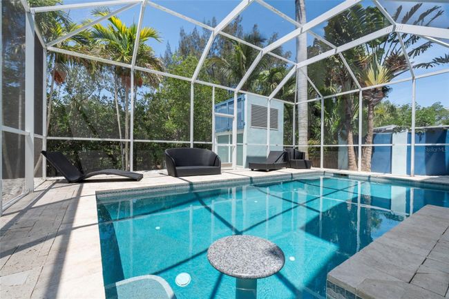 The first level features an indoor/outdoor swimming pool and spa | Image 33