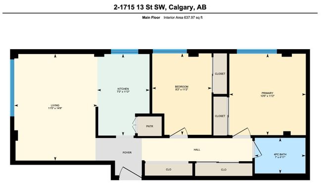 2 - 1715 13 Street Sw, Home with 2 bedrooms, 1 bathrooms and 1 parking in Calgary AB | Image 3