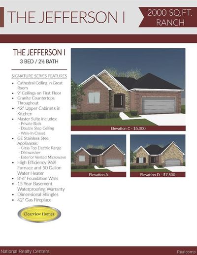 listing included elevation A- 3 car front garage | Image 2