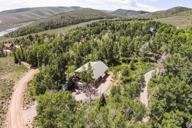 Bird's eye view of a mountain backdrop and a forest | Image 40