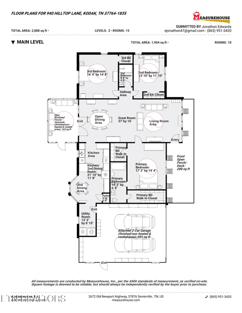 940 Hilltop Ln, Kodak, TN, 37764-1835 | Card Image