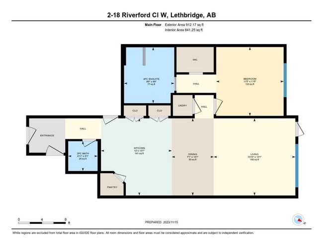 2 - 18 Riverford Close W, Home with 1 bedrooms, 1 bathrooms and 2 parking in Lethbridge AB | Image 22