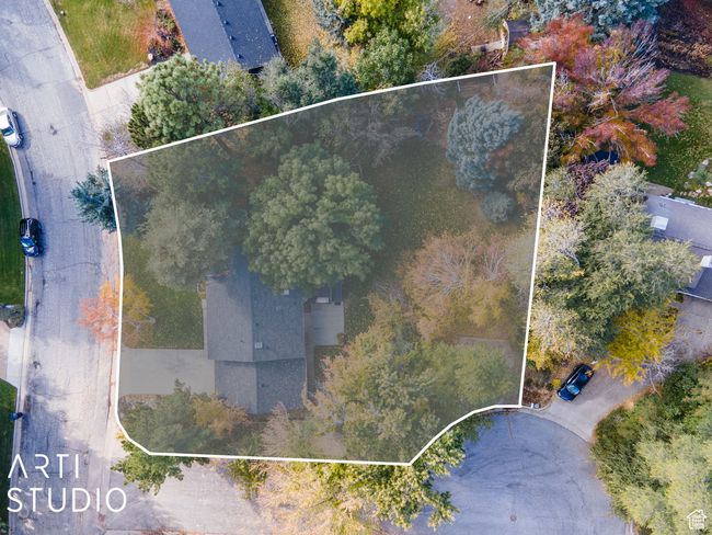 Aerial overview of property's location featuring property boundaries highlighted | Image 61
