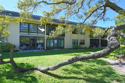 The manicured landscaping, live oak trees, and swaying palm trees create a picturesque setting that feels like a tropical paradise. | Image 2