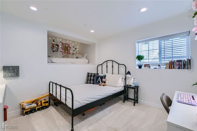 Bedroom featuring carpet flooring, recessed lighting, and baseboards | Image 23