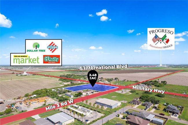 Aerial view of property and surrounding area featuring property parcel outlined | Image 4