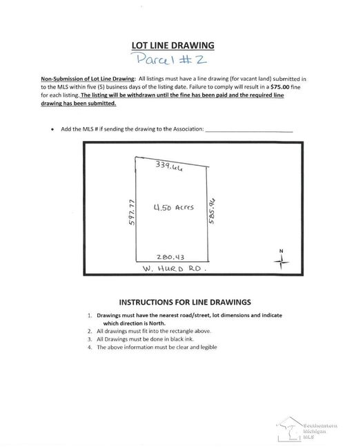 0 W Hurd Rd. Lot 2, Frenchtown Township, MI, 48162 | Card Image