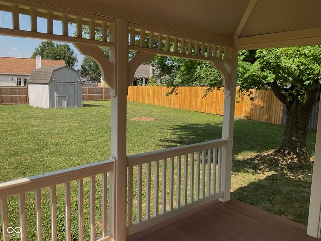 Screened in gazebo with trek decking porch, great for outdoor entertainning or play structure. | Image 50