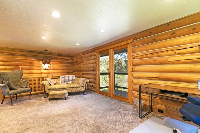 upstairs Living room featuring recessed lighting, a textured ceiling, and carpet flooring | Image 24