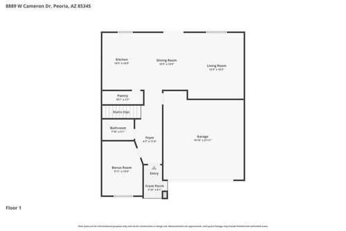 8889 W Cameron Dr, Peoria, AZ, 85345-5536 | Card Image