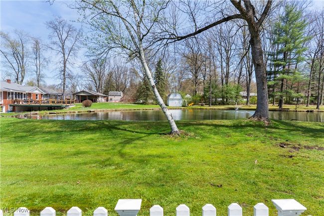 Backyard view of neighbor's pond | Image 45