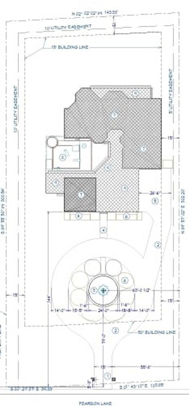 Site plan for rendered 5733 sq ft home | Image 26