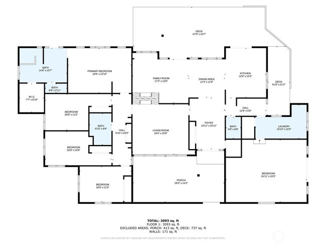 Floor plan with room measurements. | Image 5