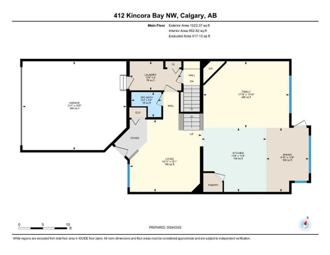 412 Kincora Bay Nw, Home with 3 bedrooms, 2 bathrooms and 4 parking in Calgary AB | Image 20