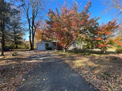 View of property hidden behind natural elements with a garage | Image 1