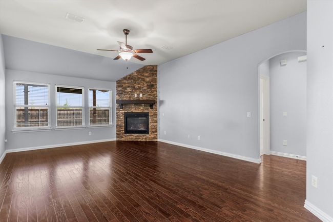Stacked stone fireplace in Living Room | Image 18