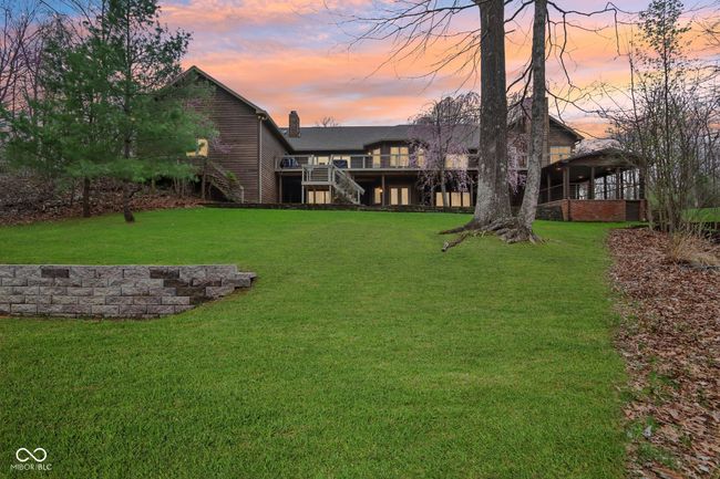 yard at dusk with a deck and stairs | Image 54