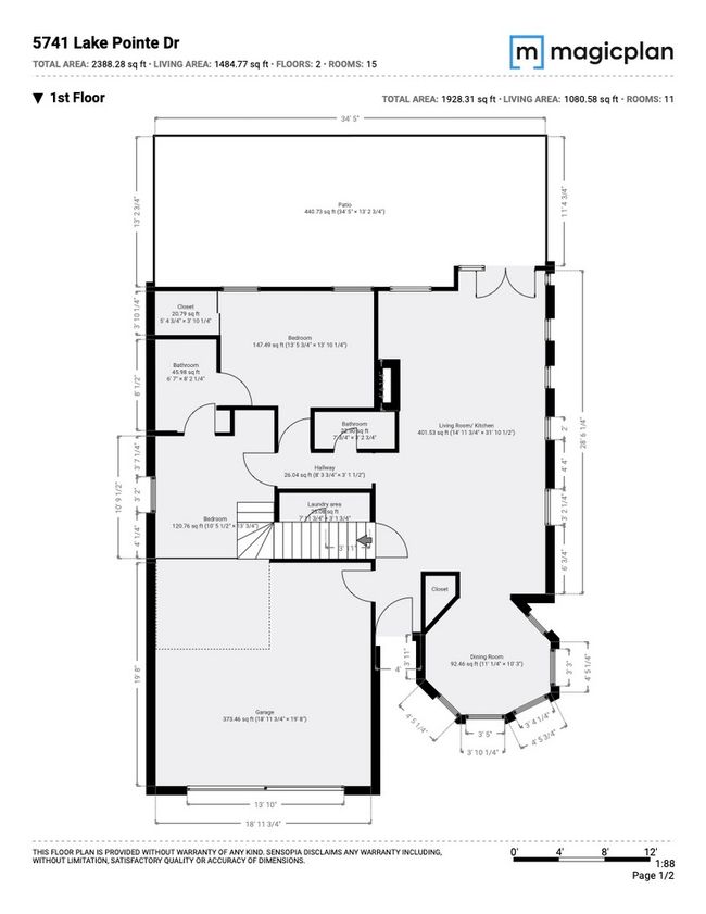 5741 Lake Pointe Dr, House other with 2 bedrooms, 3 bathrooms and 2 parking in Plainfield IL | Image 26