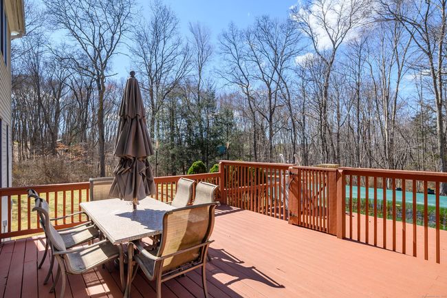 Large deck off kitchen eating area. | Image 31