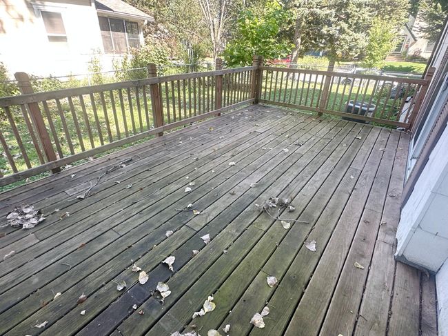 Deck on main floor within fenced area | Image 48