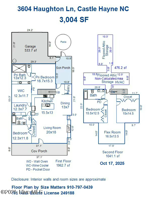 3604 Haughton Ln, Castle Hayne, NC, 28429-2300 | Card Image