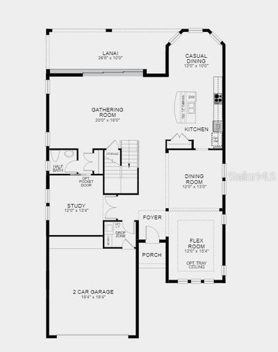 Structural options include: gourmet kitchen, outdoor kitchen rough-in, 8' interior doors, and pocket sliding glass door. | Image 2