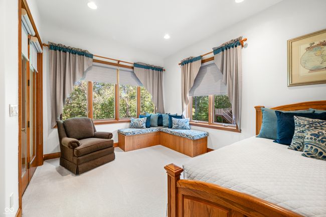 carpeted bedroom featuring recessed lighting and baseboards | Image 83