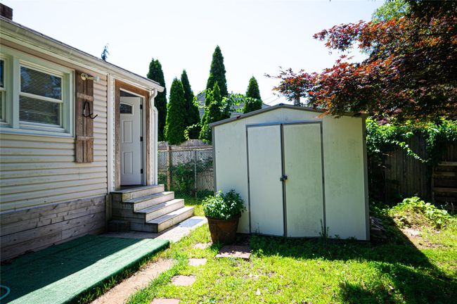 View of shed featuring entry steps | Image 9