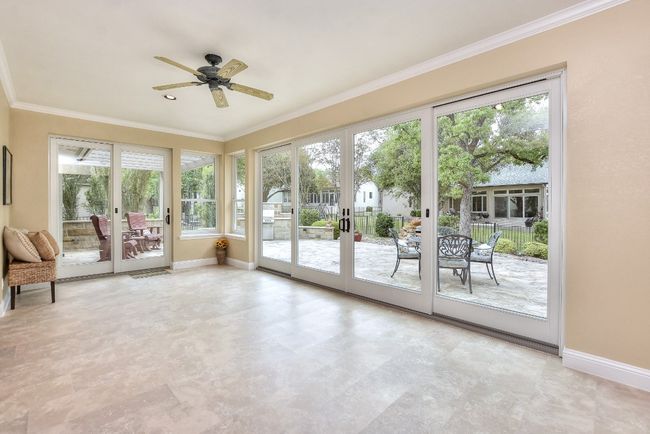 What a view! Back wall has double sliding doors and side has single sliding door. | Image 9
