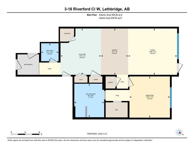 3 - 18 Riverford Close W, Home with 1 bedrooms, 1 bathrooms and 2 parking in Lethbridge AB | Image 23