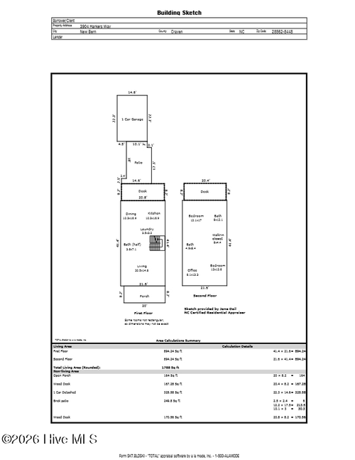 3904 Harkers Way, New Bern, NC, 28562-8448 | Card Image