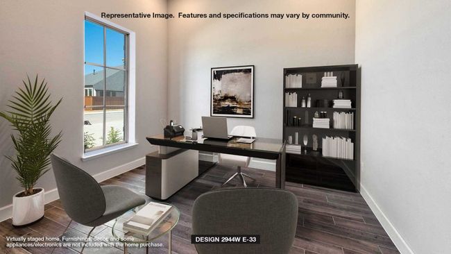 Office space featuring wood tiled floors and baseboards | Image 7