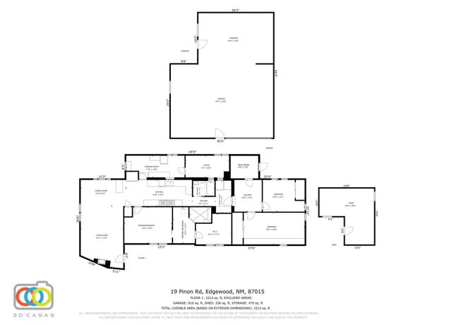 19 Pinon Rd, House other with 3 bedrooms, 2 bathrooms and null parking in Edgewood NM | Image 71