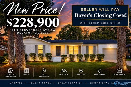 1309 Cloverdale Ave Sw, Decatur, AL, 35601-3725 | Card Image