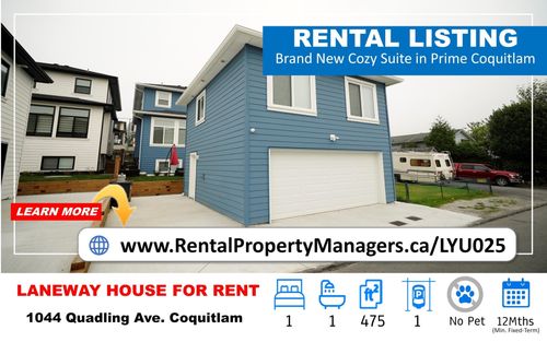 laneway-1044 Quadling Ave, Coquitlam, BC, V3K2B2 | Card Image