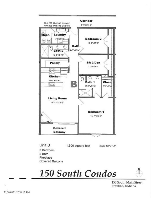 203 - 150 S Main St, Condo with 3 bedrooms, 2 bathrooms and null parking in Franklin IN | Image 9