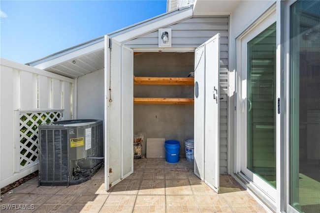 Outdoor shed in front patio, for all your storing needs. | Image 4