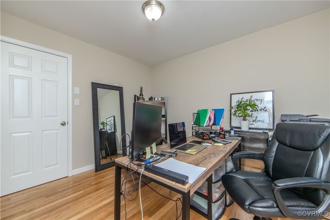 Office area featuring light wood-type flooring | Image 19