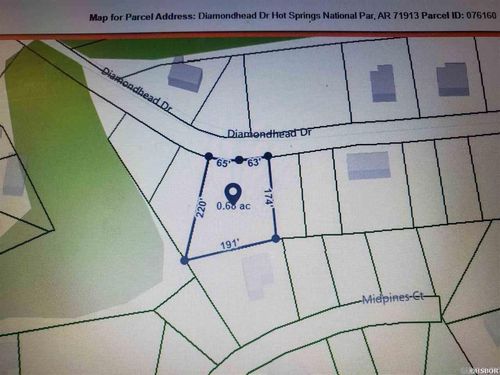lots 1591 1592 Diamondhead Drive, Hot Springs, AR, 71913 | Card Image