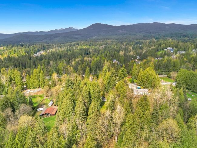Drone / aerial view featuring a forest view and a mountain view | Image 4