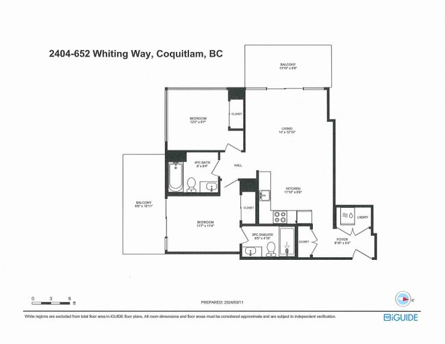 2404 - 652 Whiting Way, Condo with 2 bedrooms, 2 bathrooms and 1 parking in Coquitlam BC | Image 31