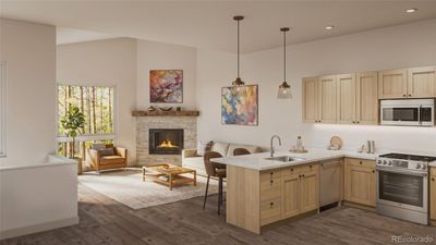 Rendering of the kitchen and living area | Image 1