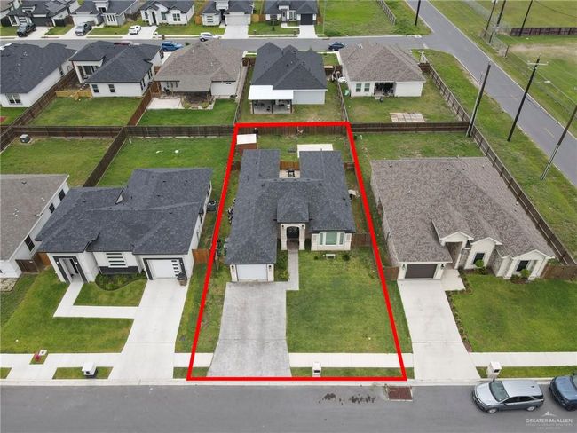 Aerial perspective of suburban area with property parcel outlined | Image 22
