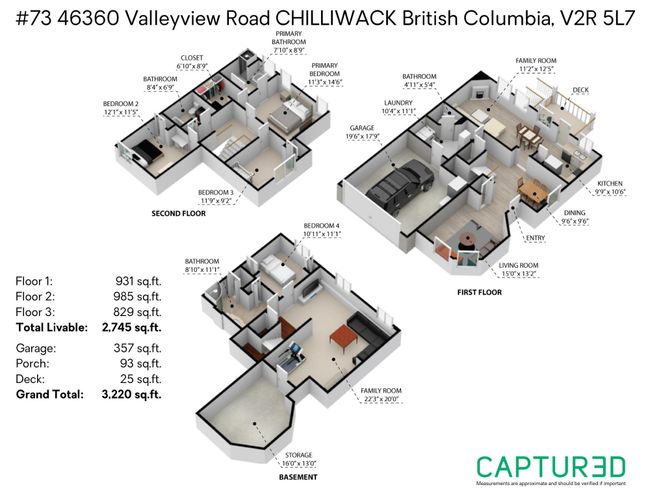 73 - 46360 Valleyview Road, Townhouse with 4 bedrooms, 3 bathrooms and 2 parking in Chilliwack BC | Image 3