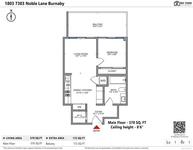 1803 - 7303 Noble Lane, Condo with 1 bedrooms, 1 bathrooms and 1 parking in Burnaby BC | Image 35