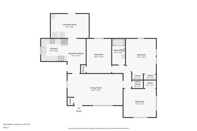 213 N 38 Th St, House other with 3 bedrooms, 1 bathrooms and null parking in Corsicana TX | Image 40