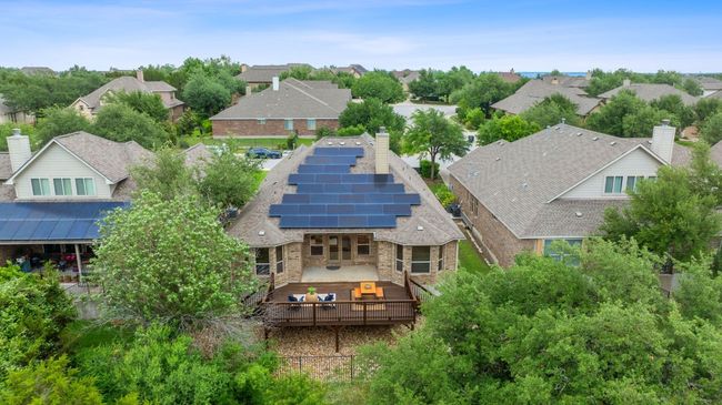 View from above of property showing deck and solar panels | Image 35