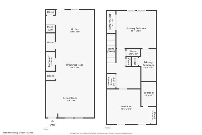 5853 Monroe Xing, Townhouse with 2 bedrooms, 3 bathrooms and 2 parking in Antioch TN | Image 29