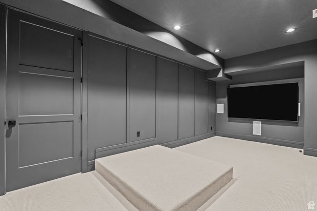 Carpeted cinema with recessed lighting | Image 55